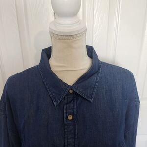 Young Men's  Foundry Supply Company Blue Long Sleeve Shirt Size 3XLT